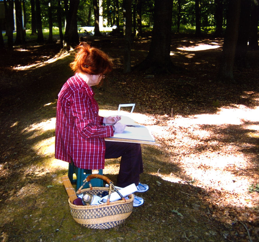 Zeichnen im Wald